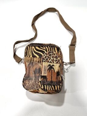 Vintage Pioneer Express Safari Themed Shoulder Bag Purse Adjustable Strap